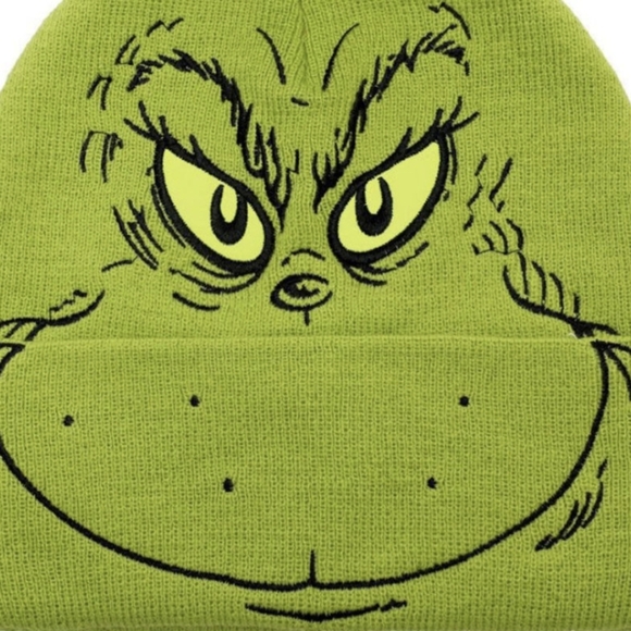 Dr. Seuss The Grinch Big Face Beanie, One size fits most NWOT - Picture 6 of 14